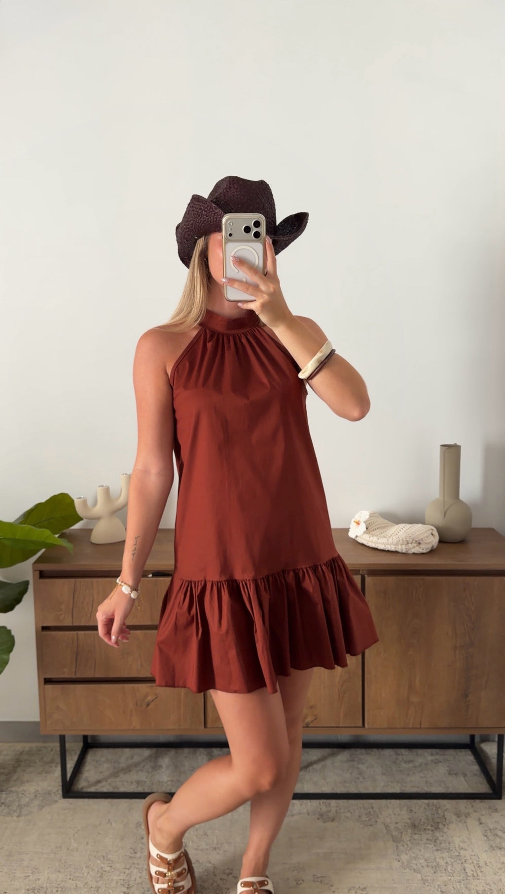GIOIA DRESS - TERRACOTTA
