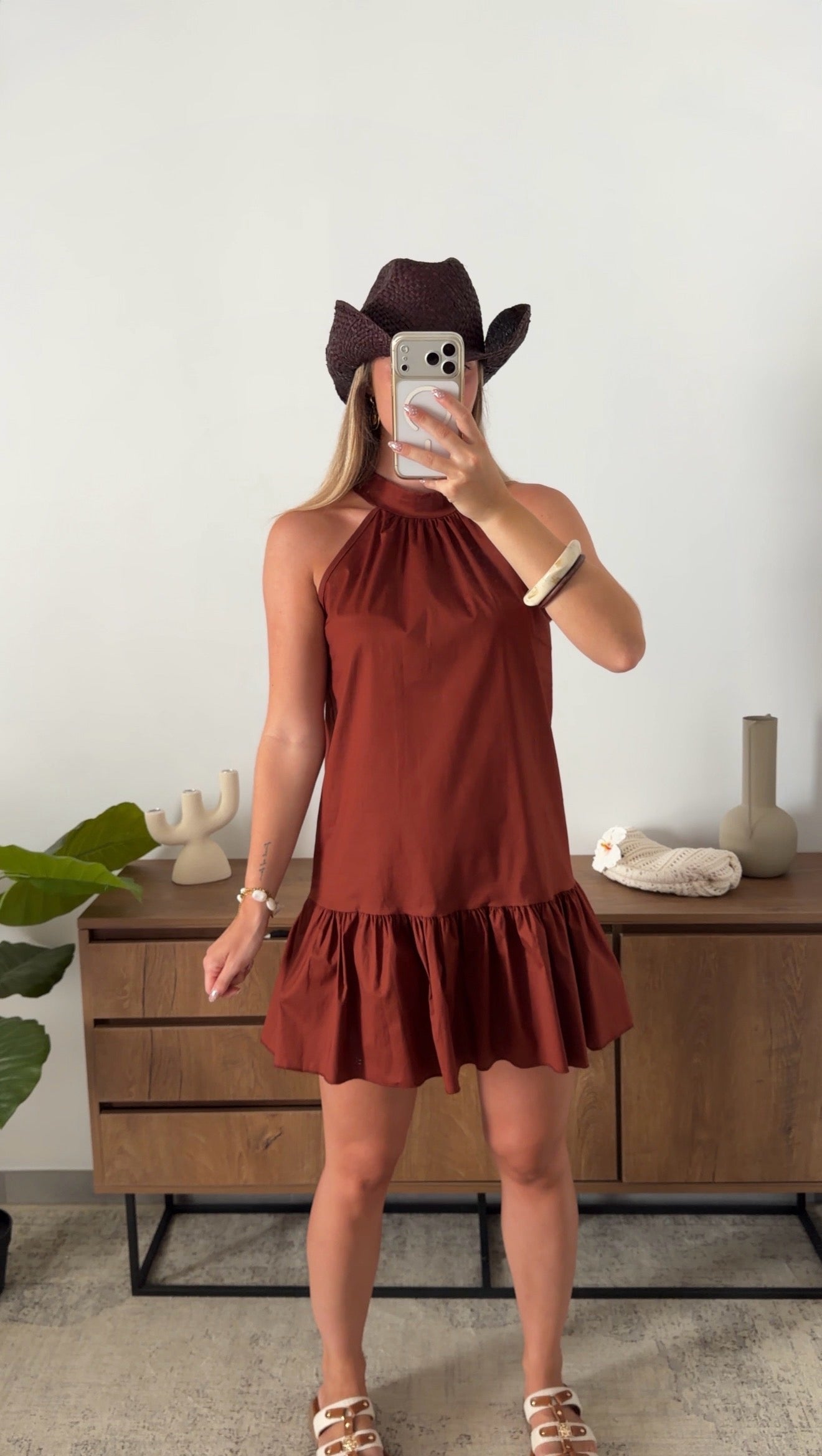 GIOIA DRESS - TERRACOTTA