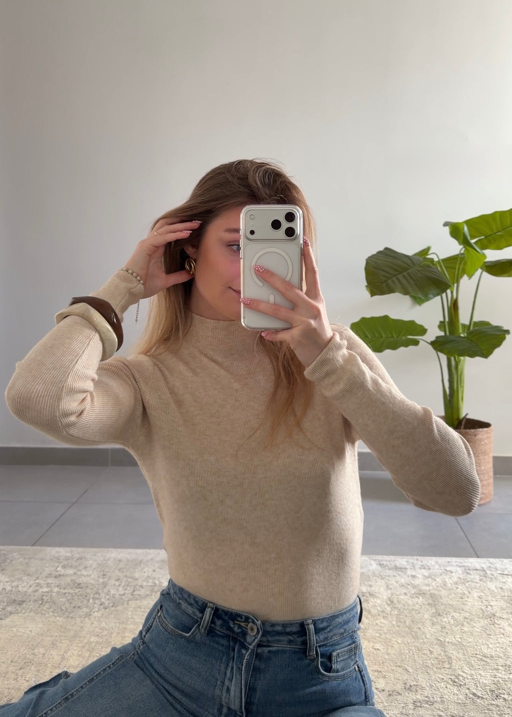 TOP MILLY - BEIGE