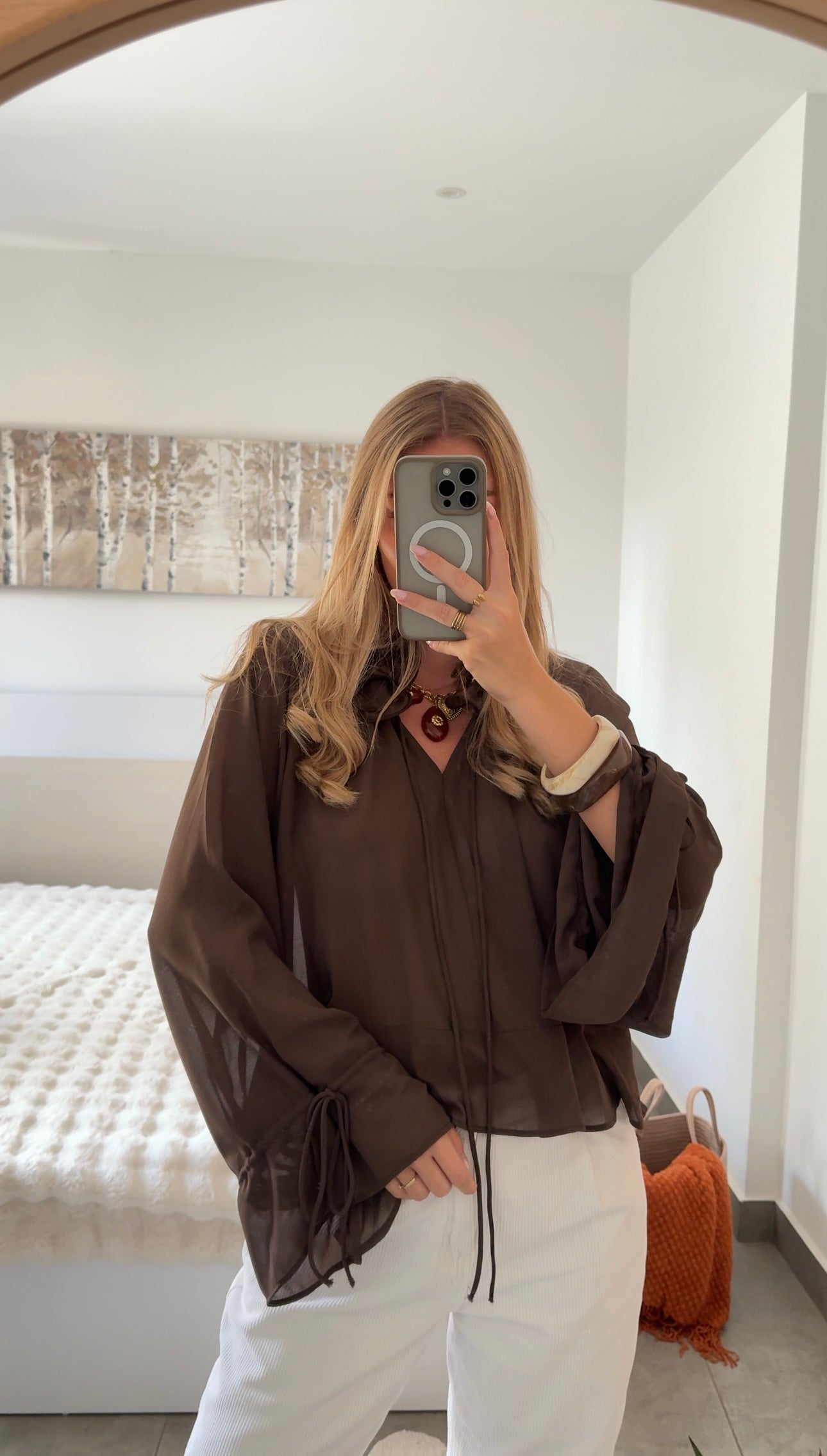 BLOUSE VAYA - MARRON