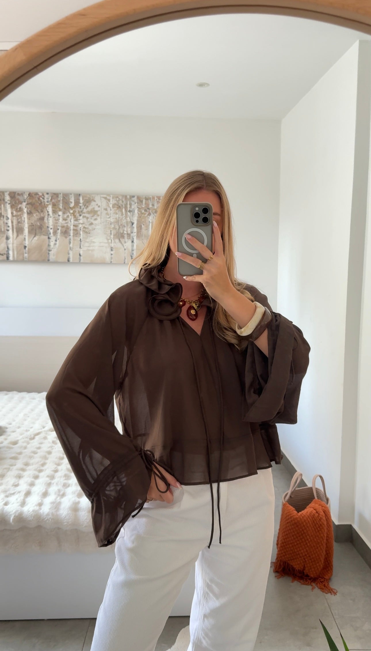 BLOUSE VAYA - MARRON
