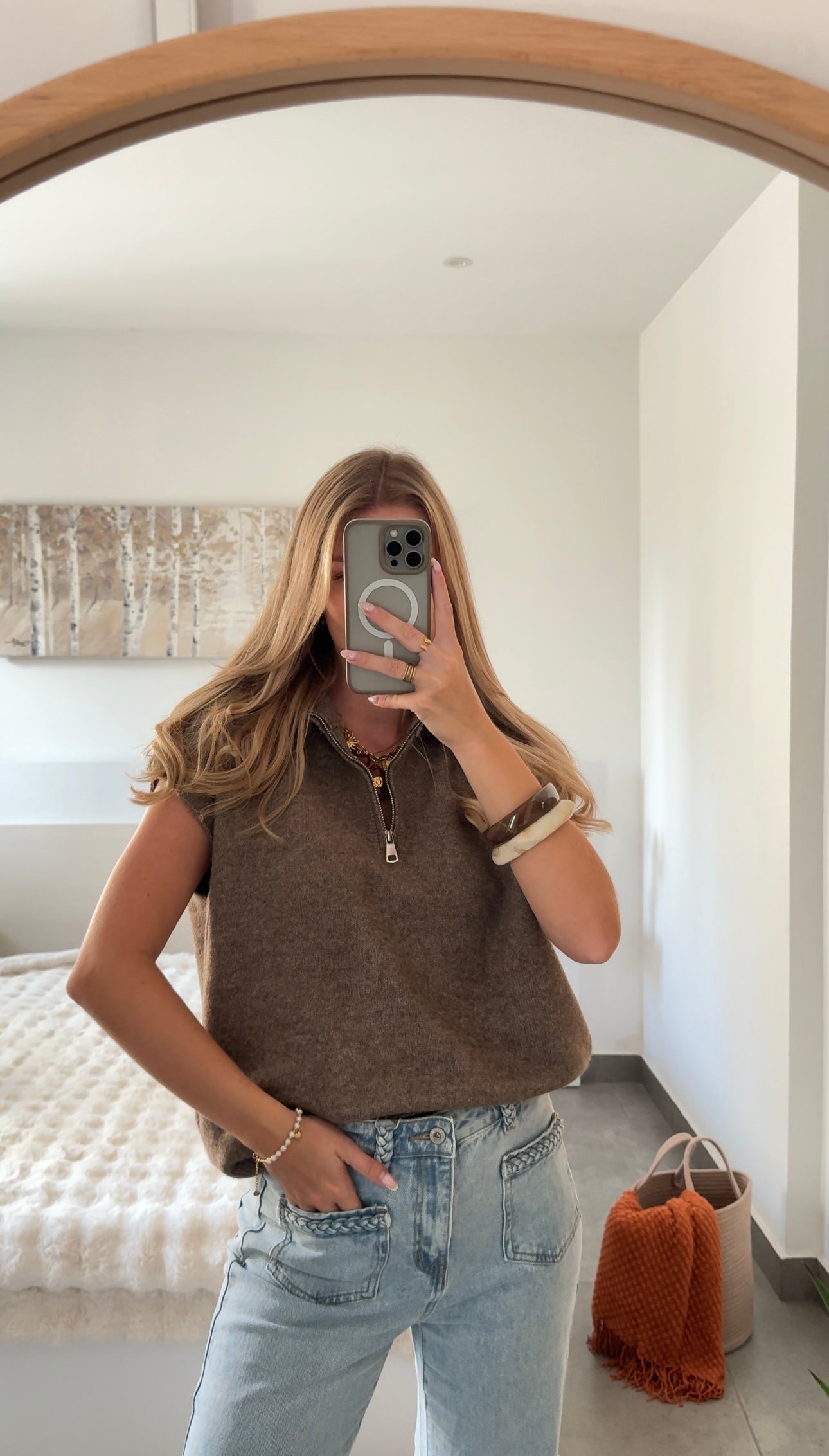 PULL SANS MANCHES LUNA - CHOCOLAT