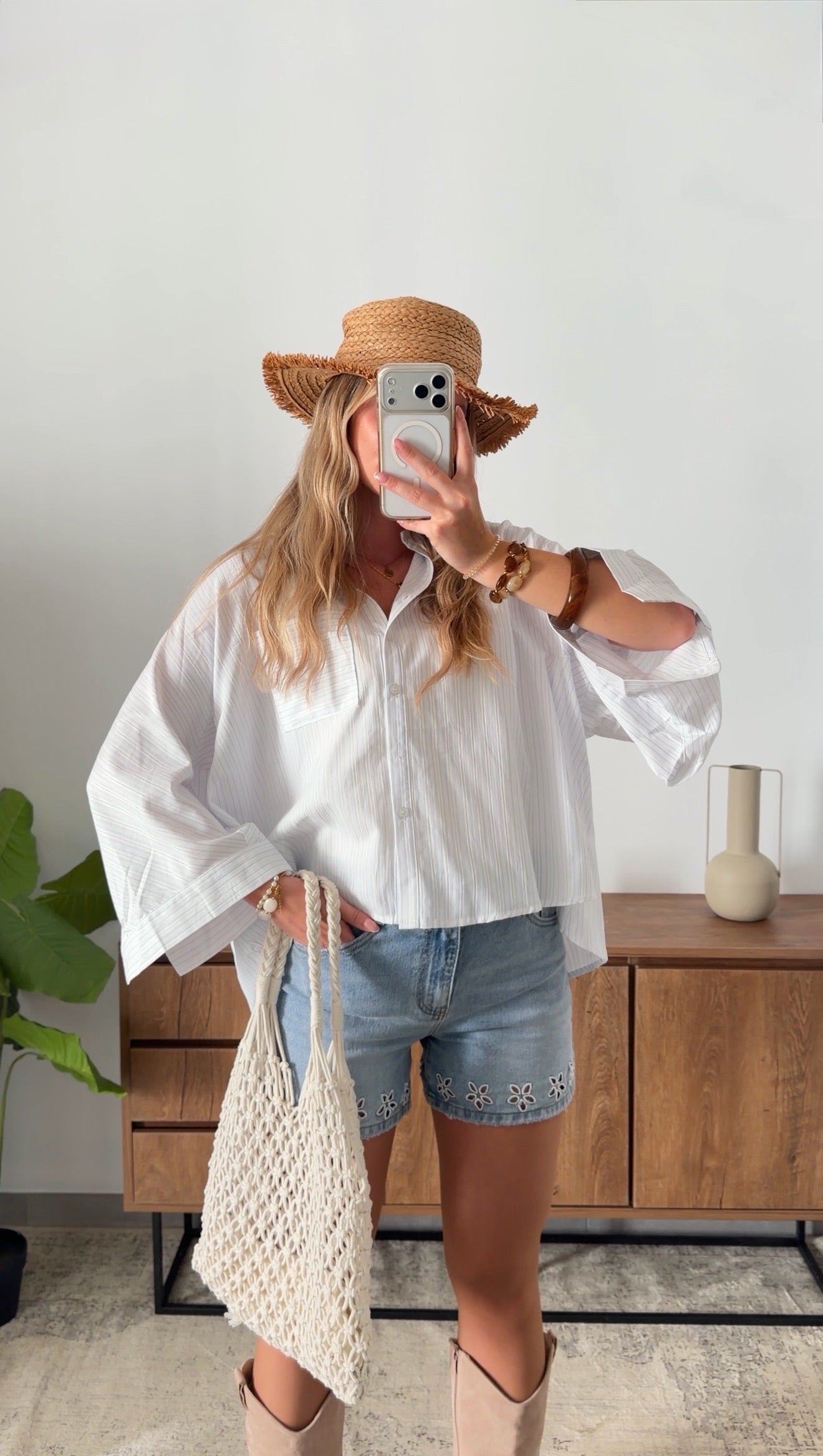 CHEMISE RAYÉE LOUANE - BLANCHE & BLEUE