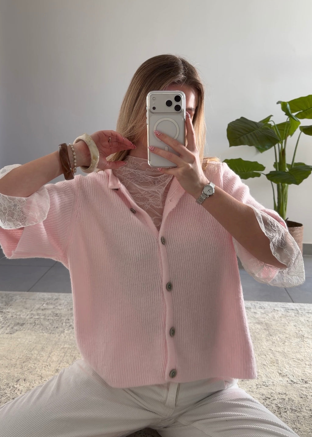 ALMA CARDIGAN - LIGHT PINK