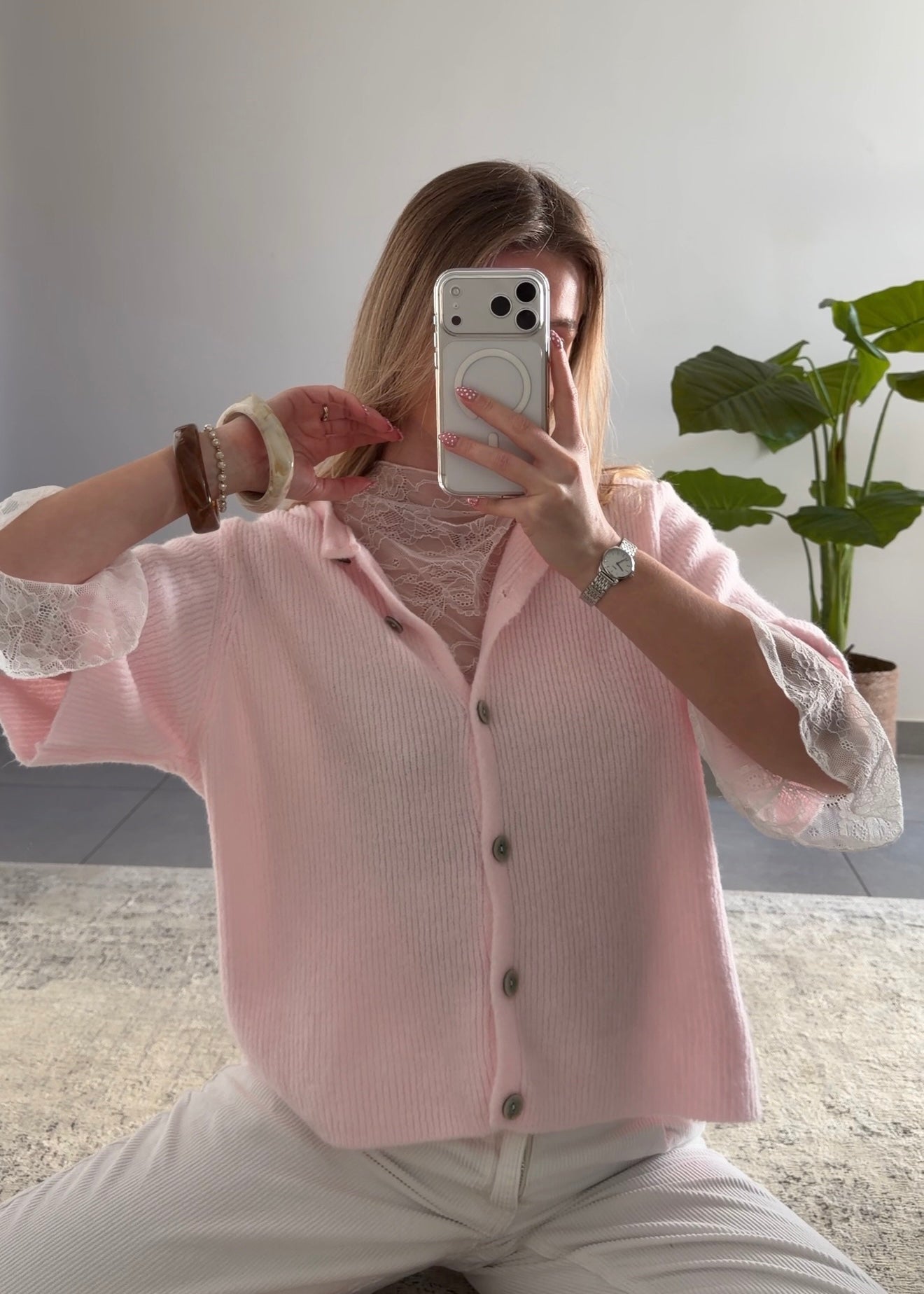 ALMA CARDIGAN - LIGHT PINK