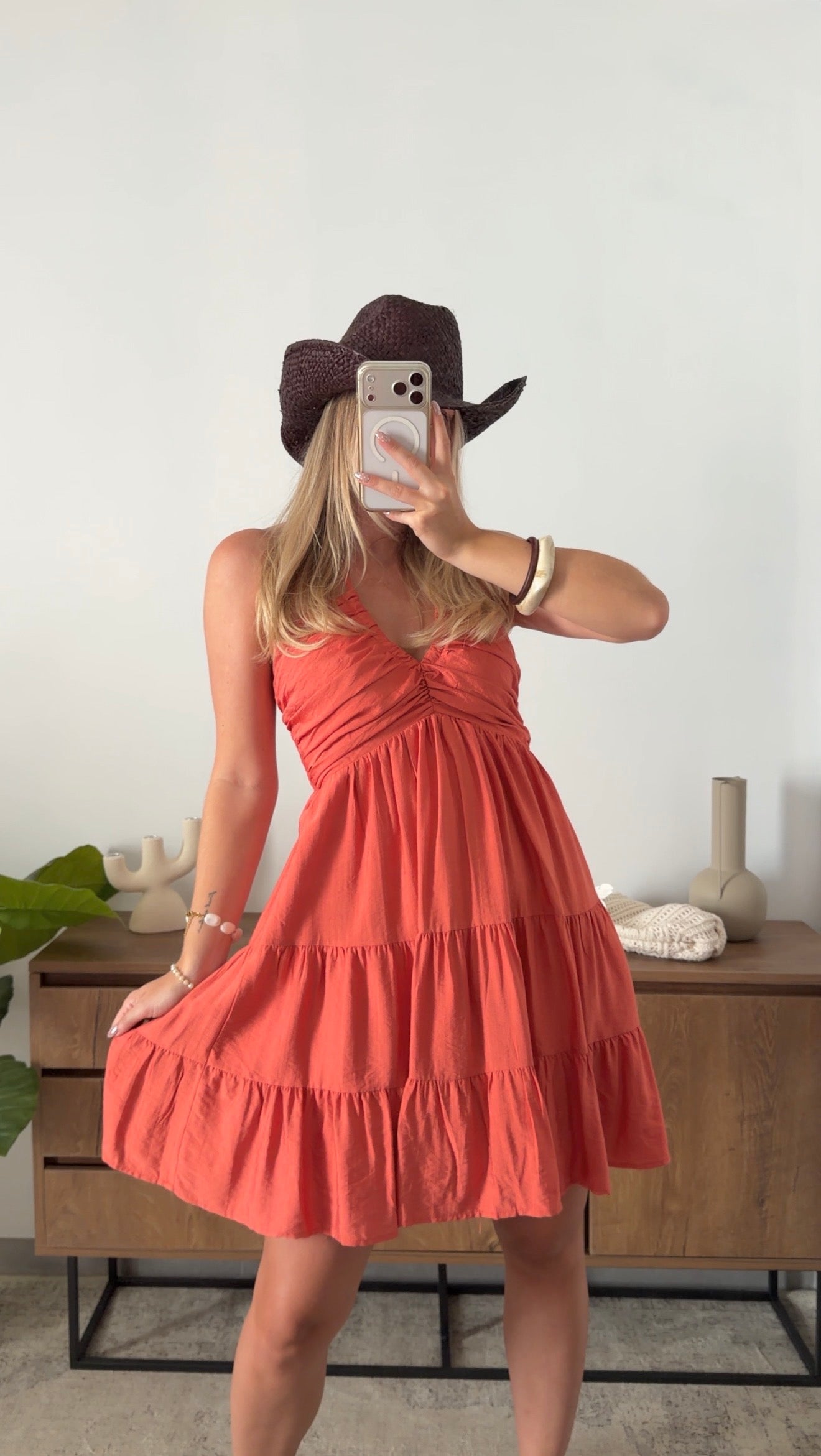 EDAN DRESS - TERRACOTTA