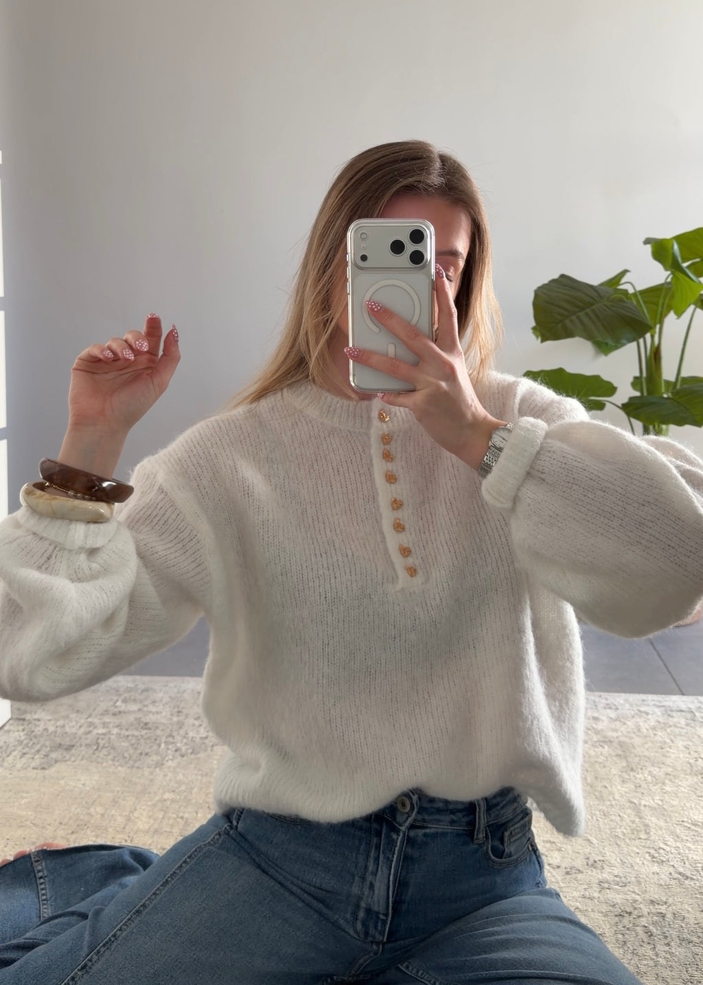 PULL CLARA - BLANC