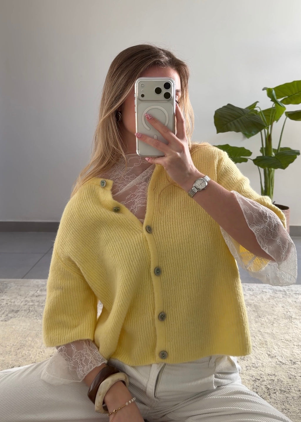 ALMA CARDIGAN - YELLOW