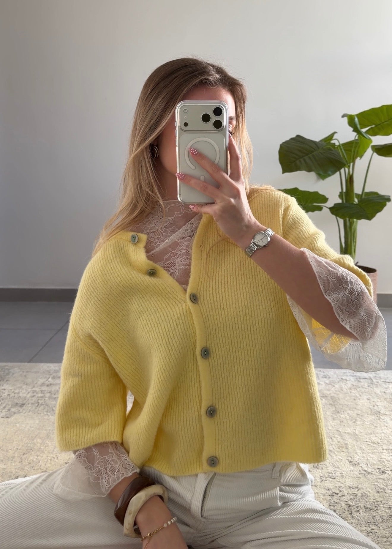 ALMA CARDIGAN - YELLOW