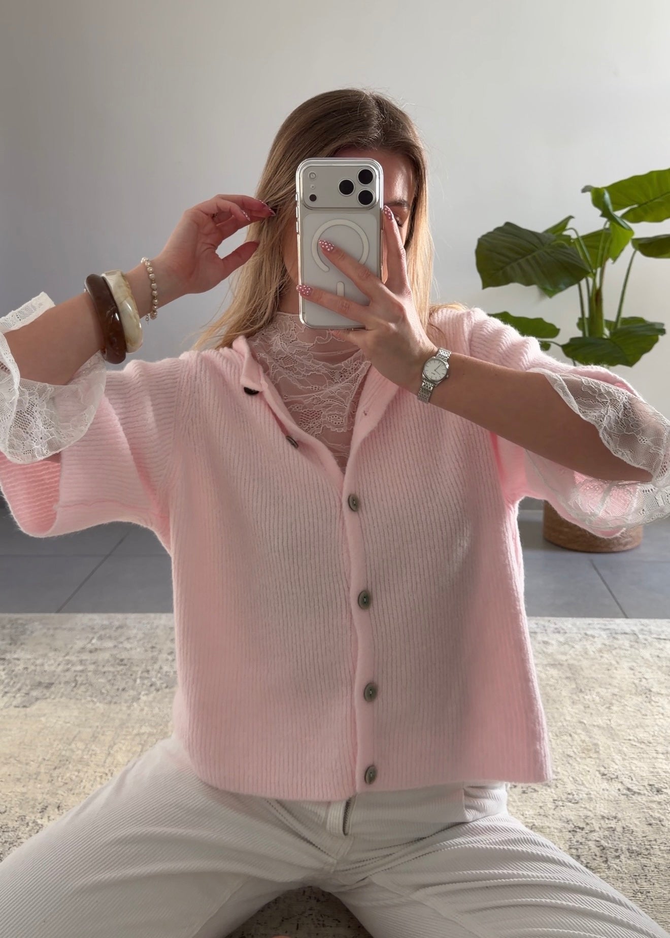 ALMA CARDIGAN - LIGHT PINK