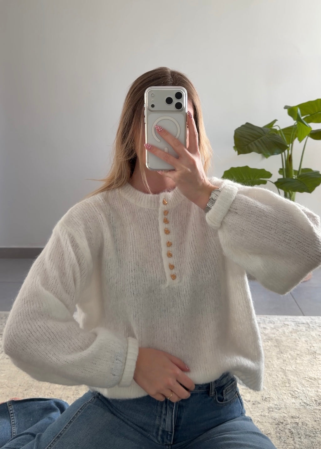 PULL CLARA - BLANC