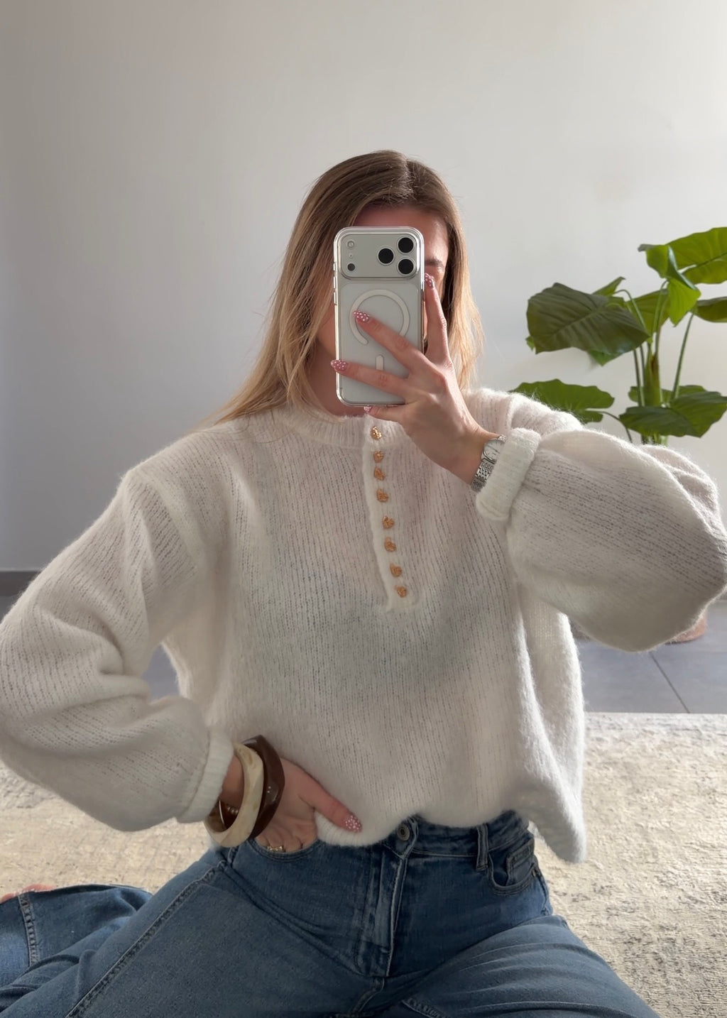 PULL CLARA - BLANC