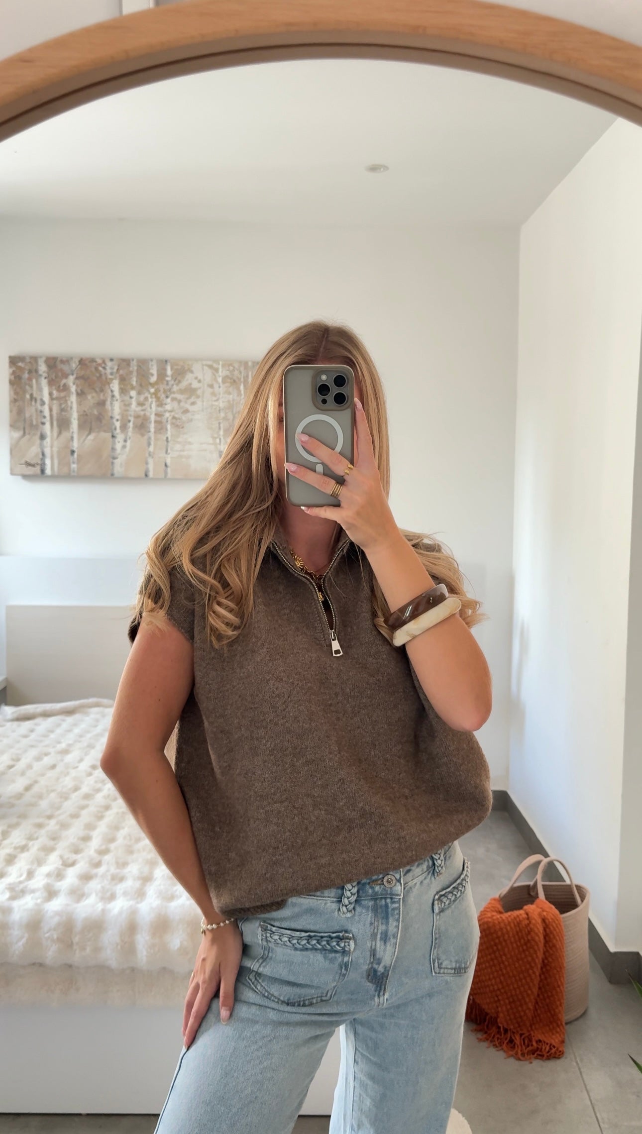 PULL SANS MANCHES LUNA - CHOCOLAT