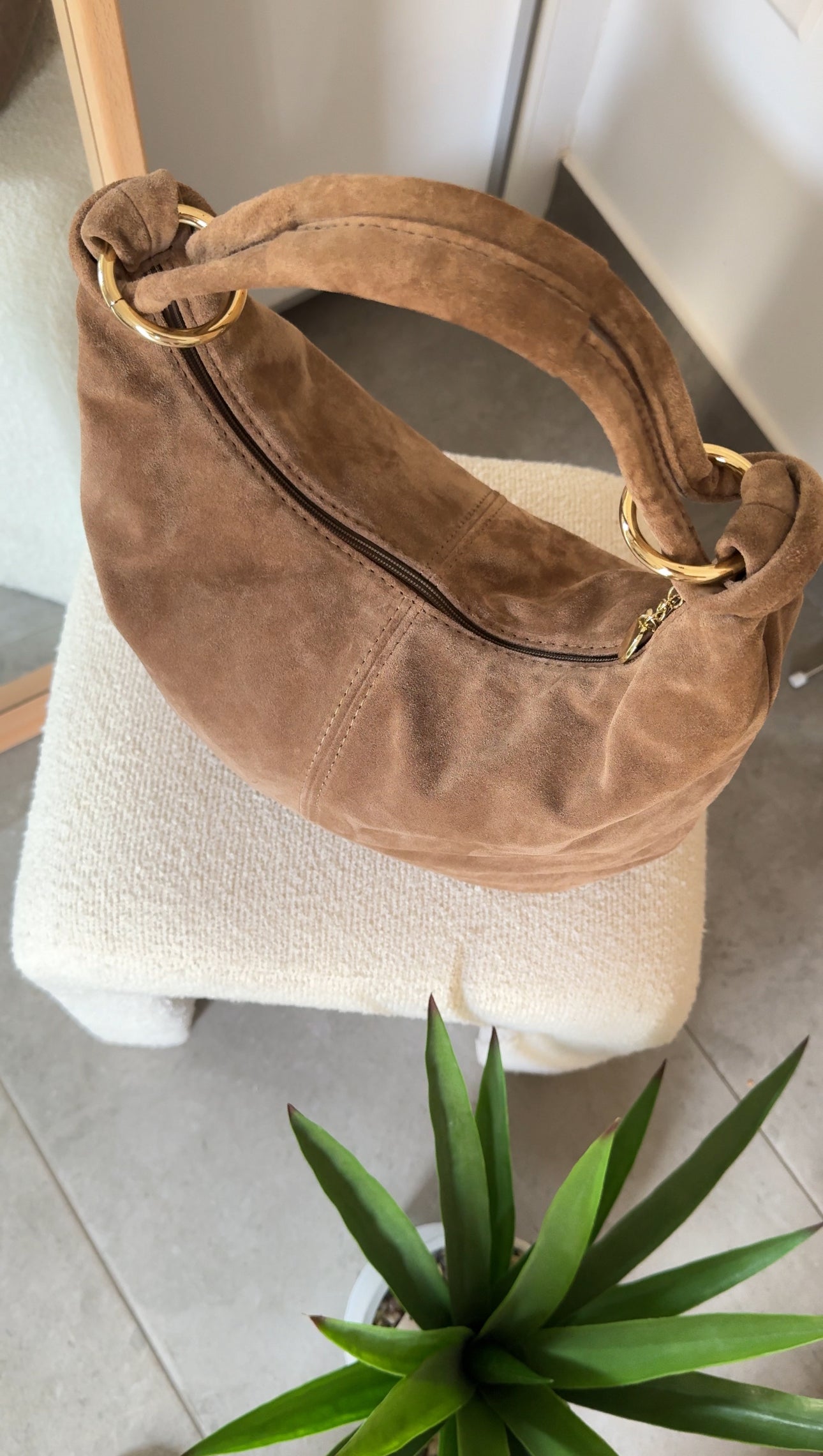SAC 100% CUIR - BEIGE