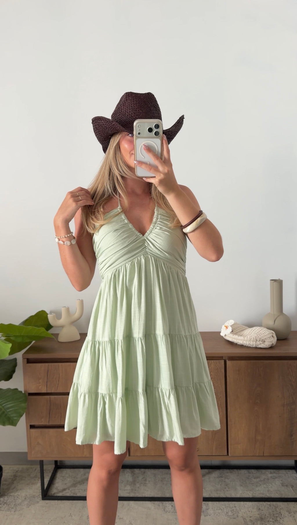 EDAN DRESS - SAGE GREEN
