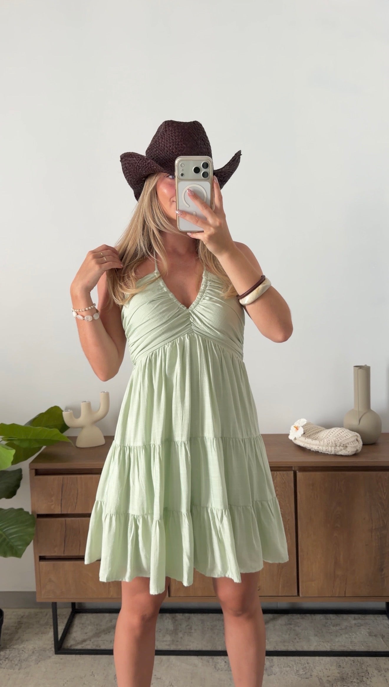 EDAN DRESS - SAGE GREEN