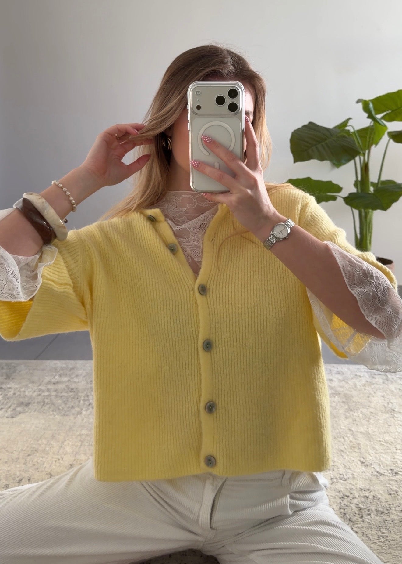 ALMA CARDIGAN - YELLOW
