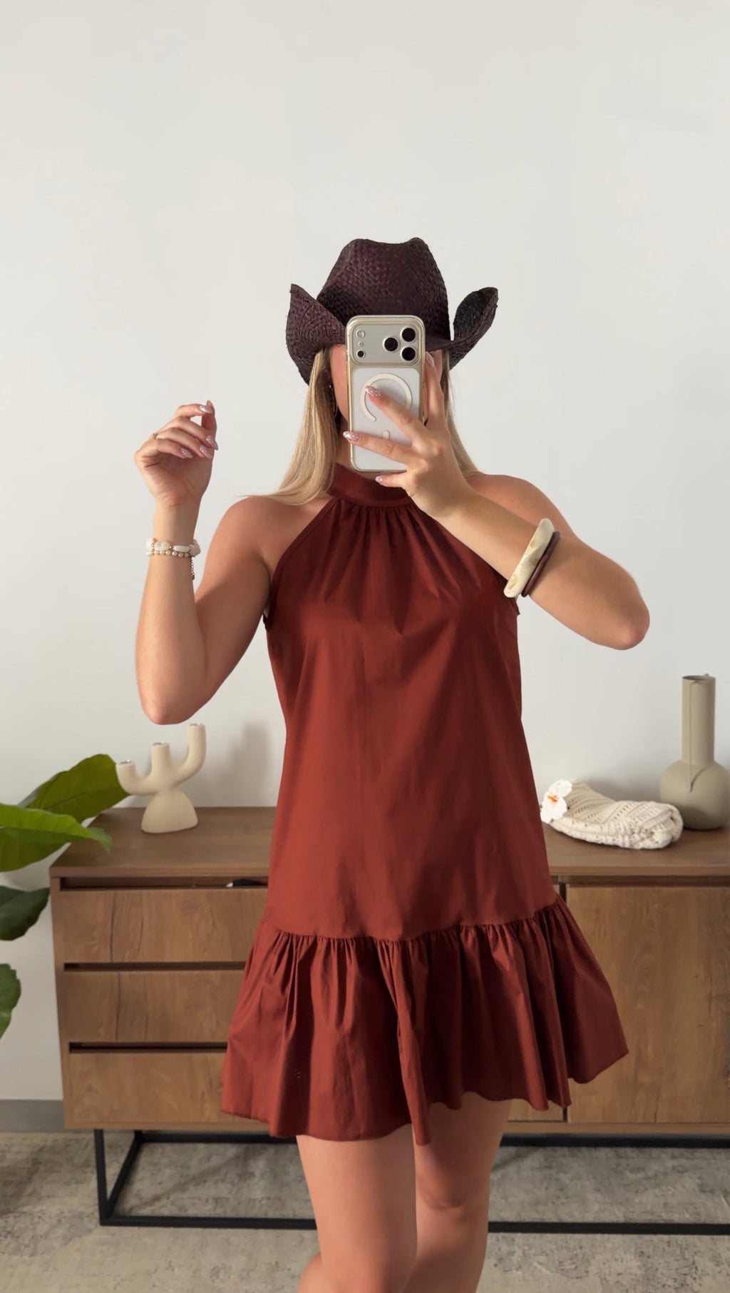 GIOIA DRESS - TERRACOTTA