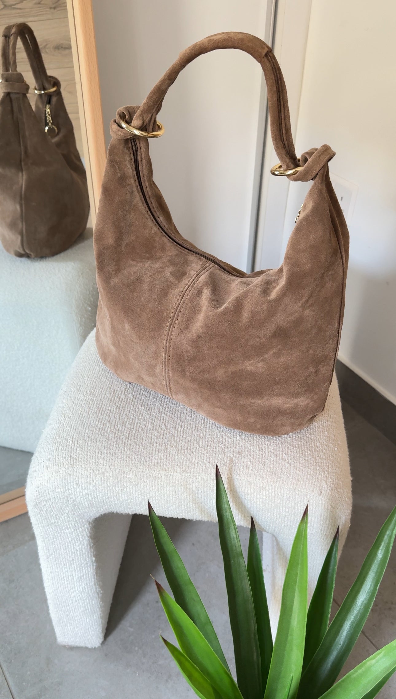 SAC 100% CUIR - BEIGE