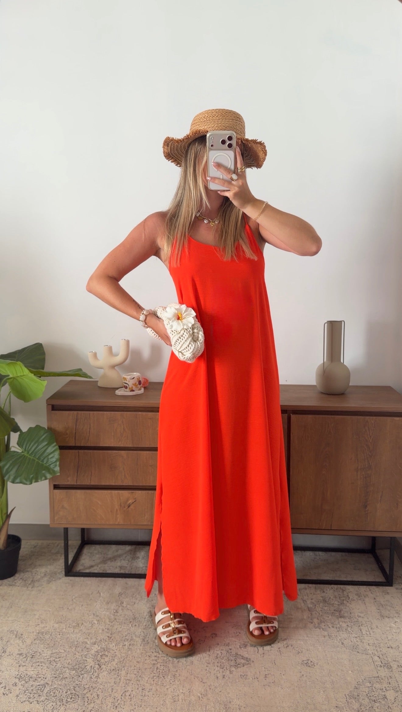 ROBE ALINE - ORANGE