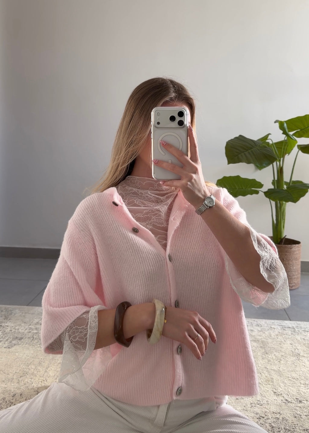 ALMA CARDIGAN - LIGHT PINK
