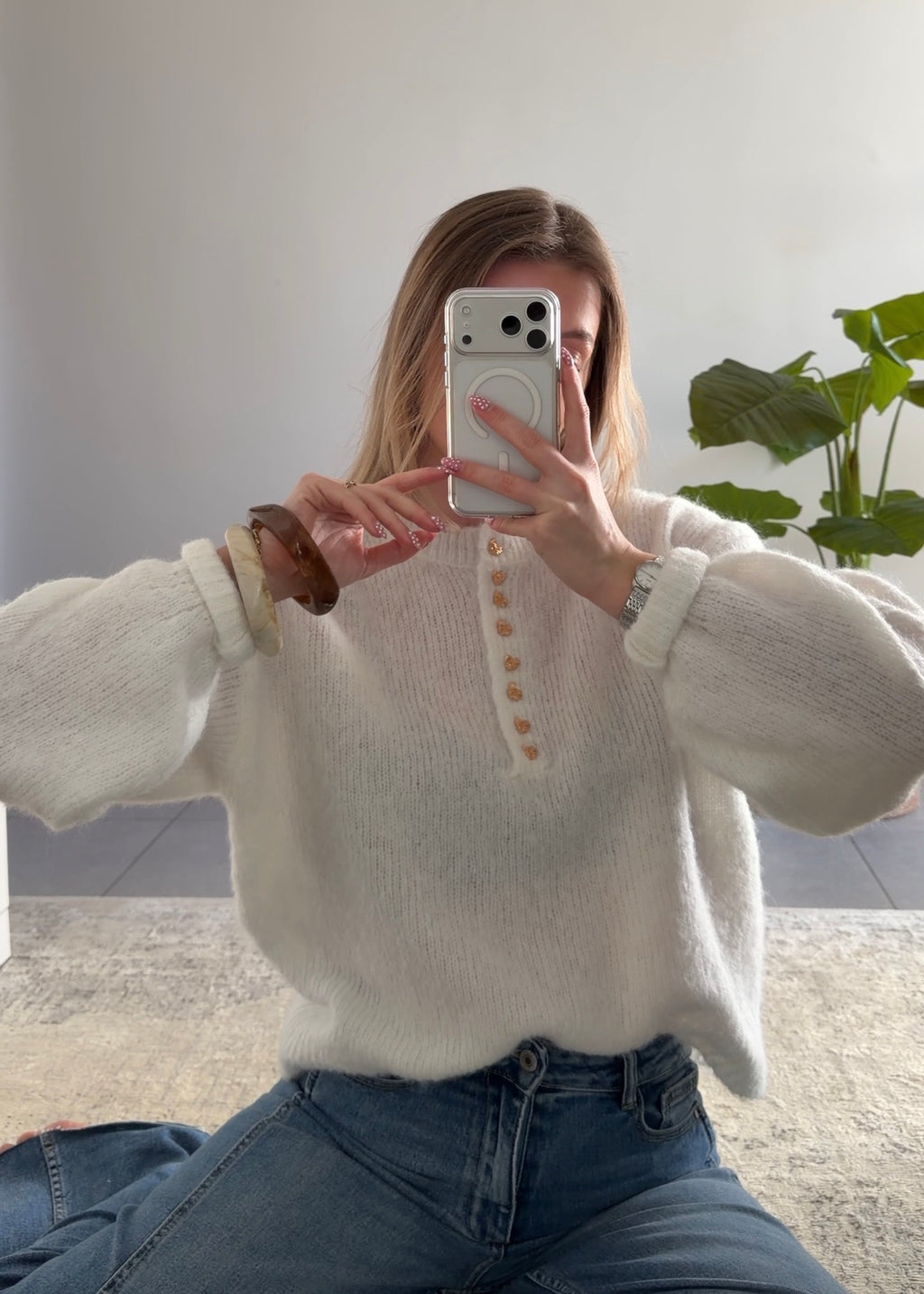 PULL CLARA - BLANC