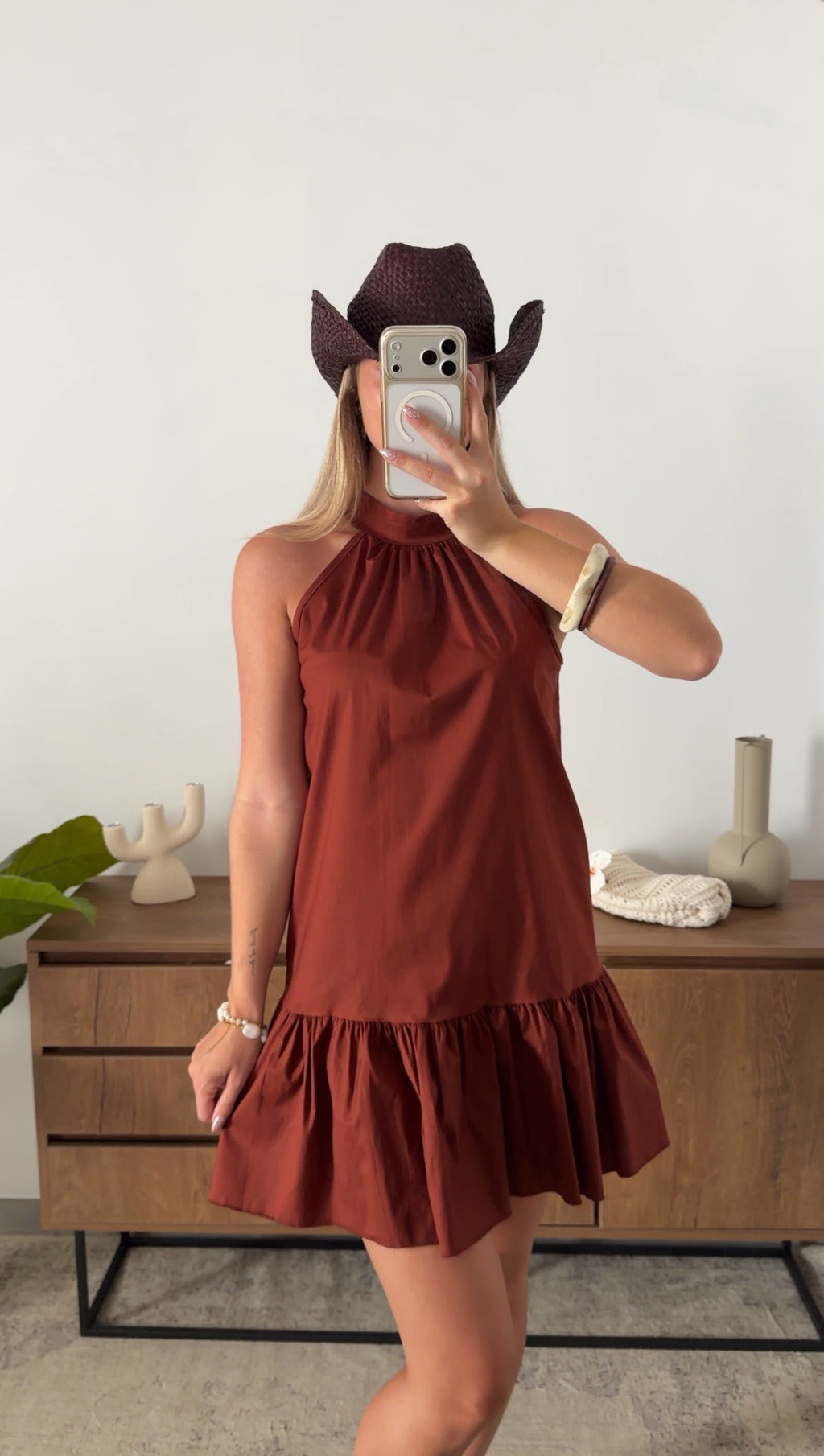 GIOIA DRESS - TERRACOTTA