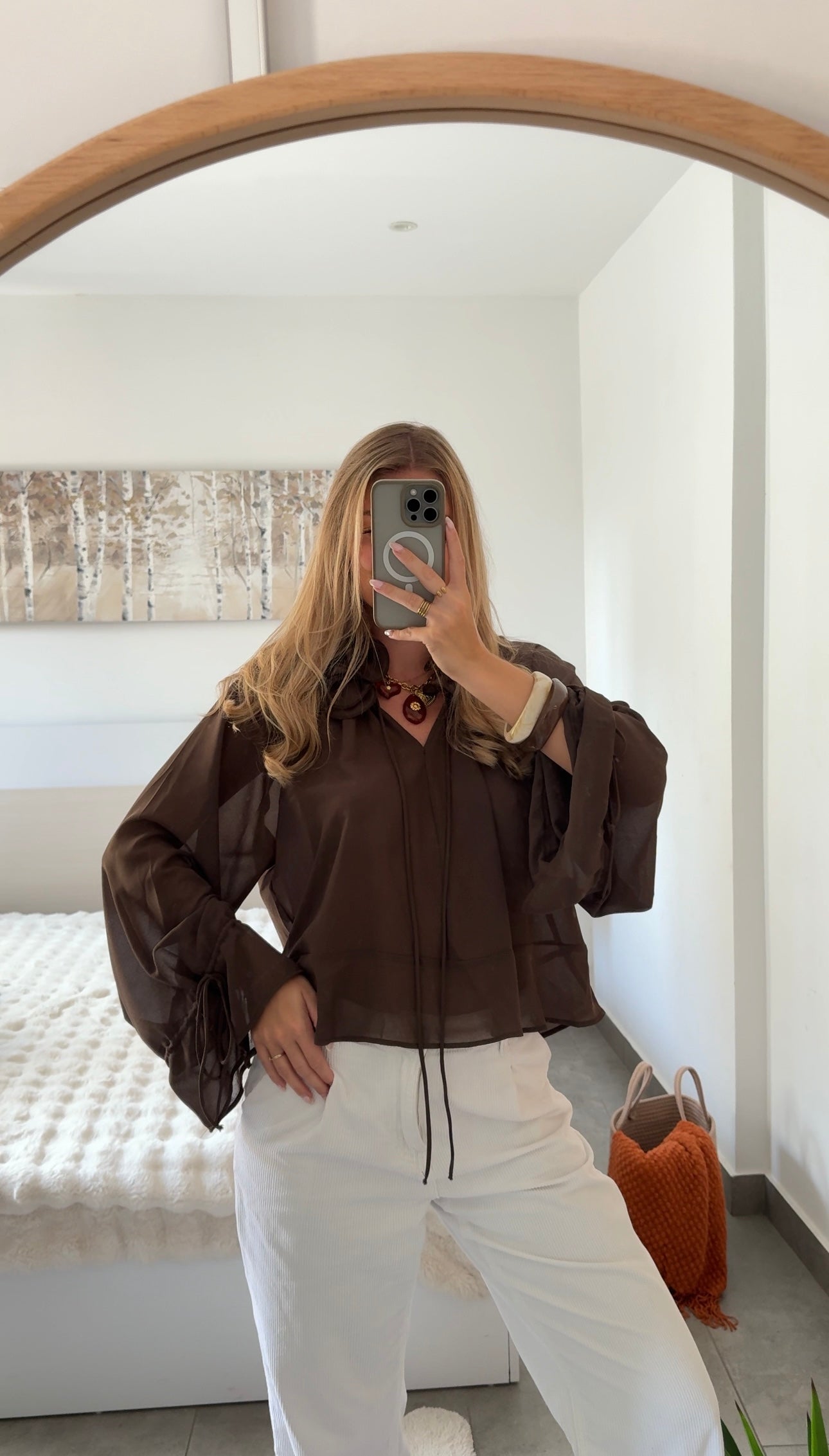 BLOUSE VAYA - MARRON