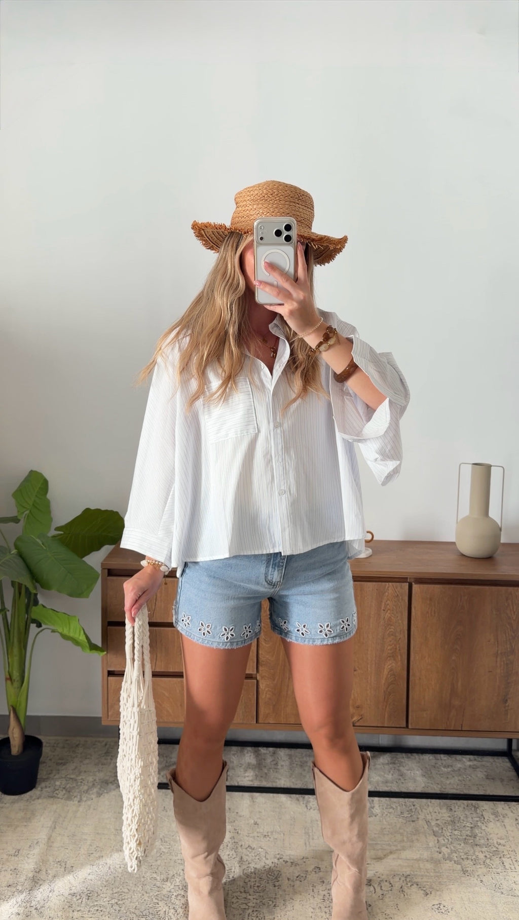 CHEMISE RAYÉE LOUANE - BLANCHE & BLEUE