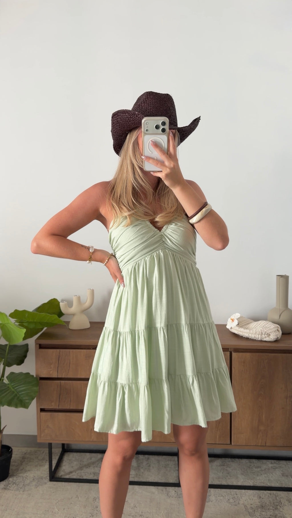 EDAN DRESS - SAGE GREEN