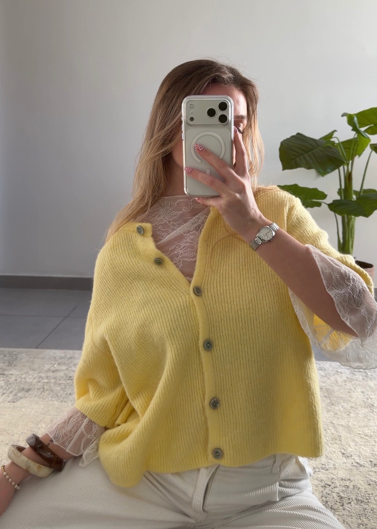 ALMA CARDIGAN - YELLOW
