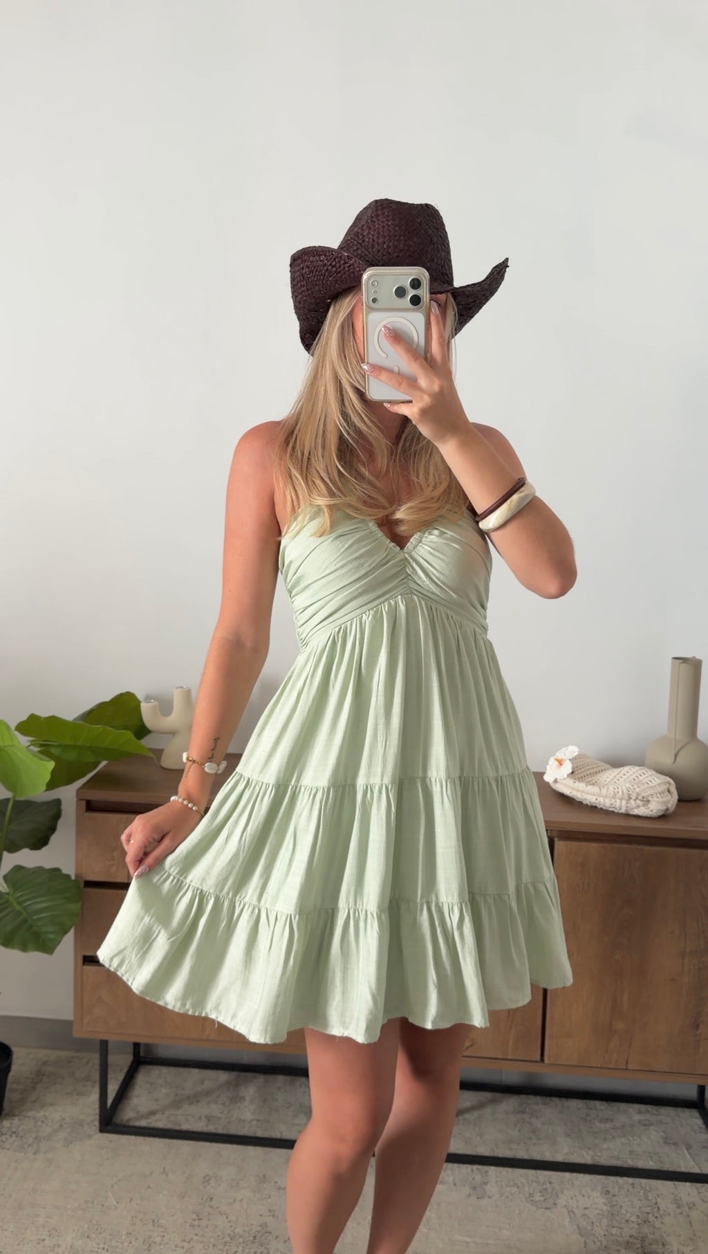 EDAN DRESS - SAGE GREEN